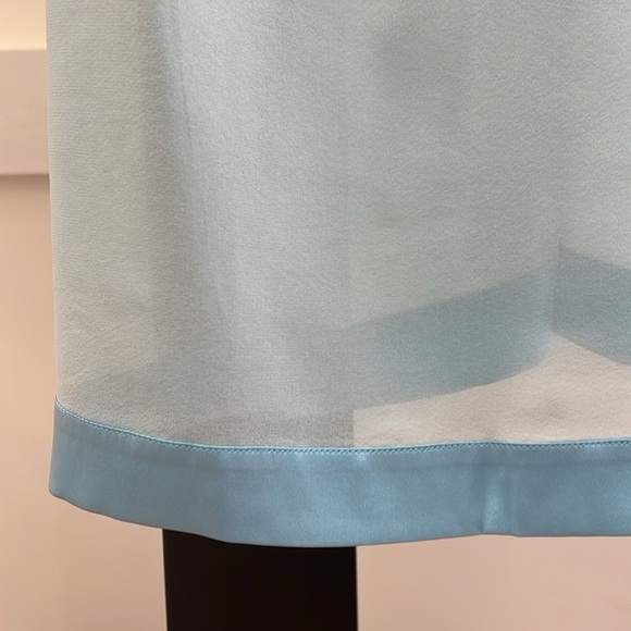 LA PERLA powder blue silk lingerie top with lace and satin XS NEW - Picture 8 of 10